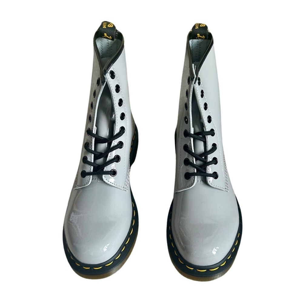 NEW Dr. Martens Women's 1460 Grey Lucido Patent Lamper Fashion Boot Size 8 - Picture 4 of 8
